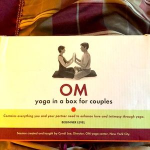 New Om Yoga in a Box for couples CD music flash cards candle belt incense gift